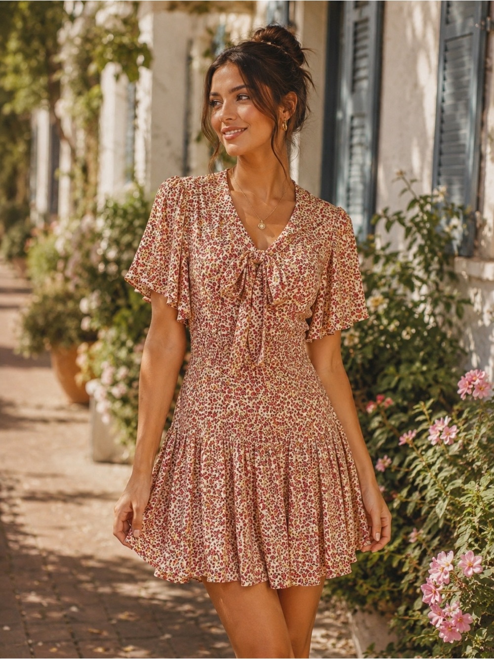 Reformation Adelina Dress Ditsy Floral Cottagecore Fairy